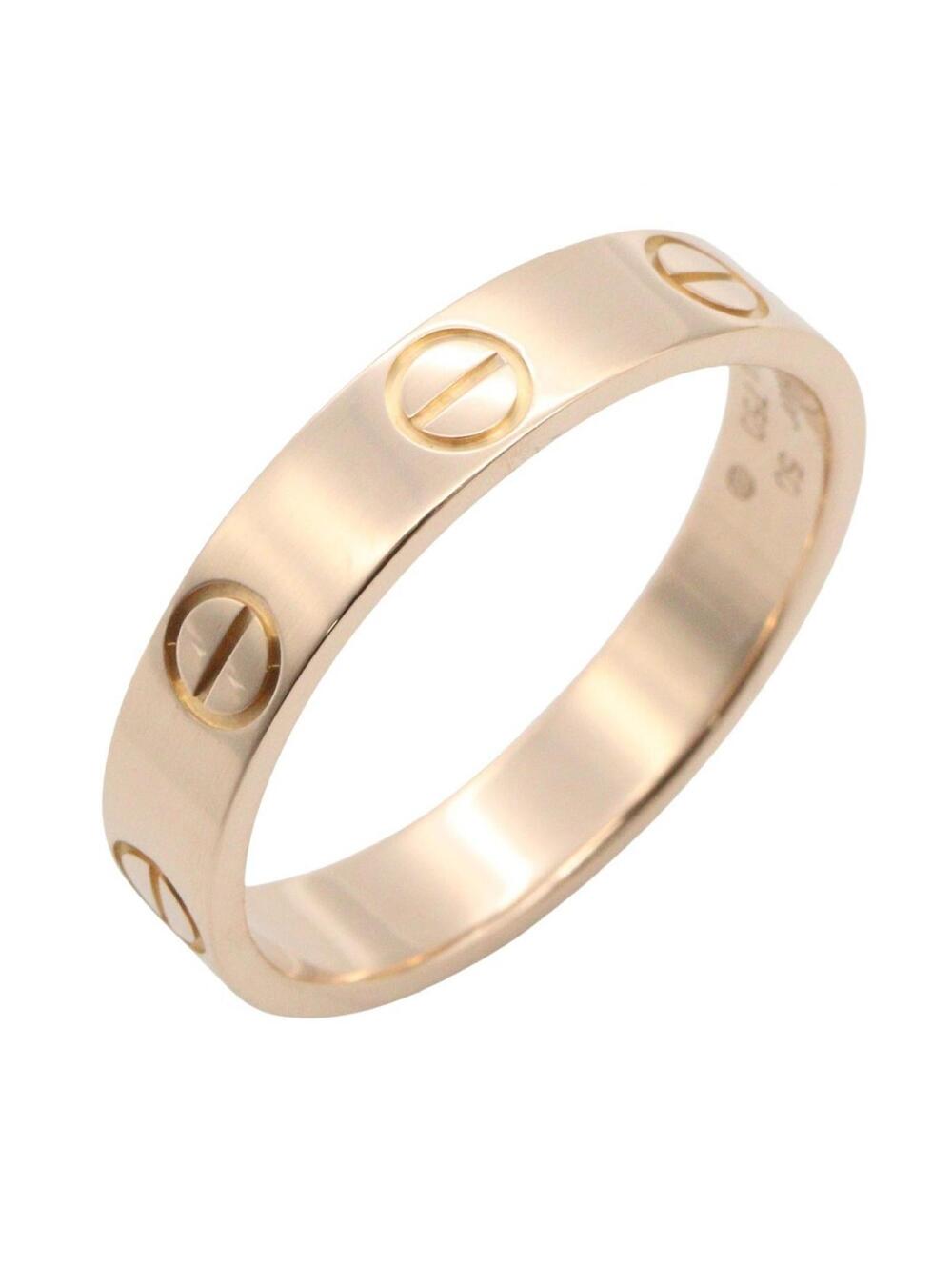 Cartier Mini Love Ring 18Kpg Pink Rose #309611C13B